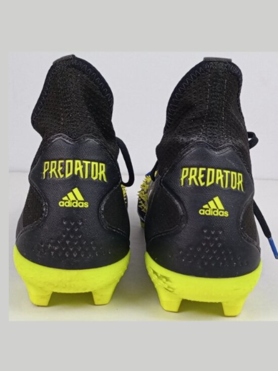 Adidas Mens 11 Predator Demonskin Neon Green Blue Black Football Soccer Cleats main image 4
